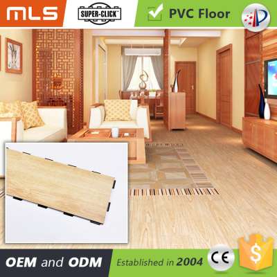 Smooth Easy-Installing Pvc Wood Flooring Sound Barrier Vinyl Click Plank Anti-Resistance Virgin Material Vinyl Pvc Flooring Pvc